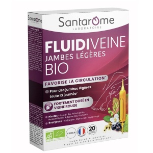 Santarome Fluidiveine Jambes Legeres Bio x 20 fiole