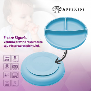 Set pentru diversificare bebelusi Appekids Basic Aqua Blue - Img 3