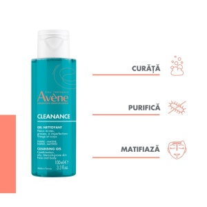Avene Cleanance gel de curatare ten gras x 100ml - Img 3