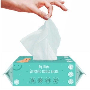 Baby Works servetele textile uscate 100% biodegradabile x 100 bucati