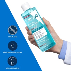 Cerave apa micelara purifianta pentru ten normal si gras x 400ml - Img 3