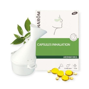 Kit Capsule BIO pentru inhalatii cu uleiuri esentiale x 15 monodoze + Inhalator reutilizabil, Pranarom