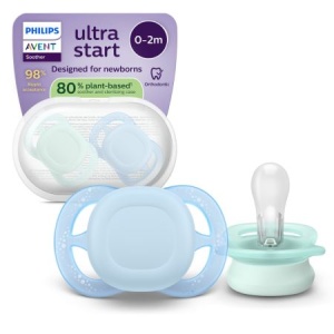 Philips Avent suzeta Ultra Start Multicolor 0-2 luni x 2 bucati, cod SCF075/12