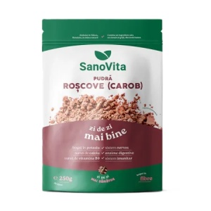 Sanovita carob, pudra de roscove x 250 grame