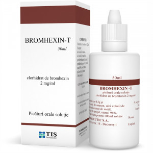 Tis Bromhexin T, picaturi orale tuse x 50ml
