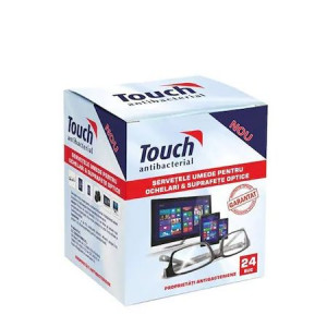 Touch Servetele umede pentru ochelari si suprafete optice x 24 bucati