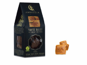 Ambrozia Turta Dulce fara zahar adaugat cu fondant din cocos x 130 grame