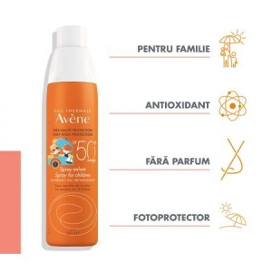 Avene Solaire Spray cu protectie solara SPF50+ pentru copii x 200ml - Img 2