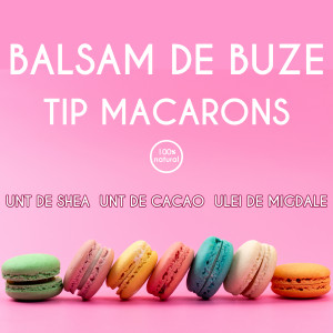 Balsam de buze natural tip macarons pentru hidratare si catifelare - Img 4