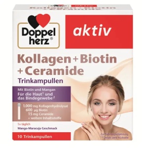 Doppel Herz Aktiv Kollagen + Biotina + Ceramide x 10 fiole