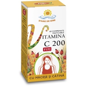 Fares Vitamina C 200mg cu Macese si Catina x 60 comprimate