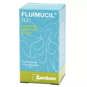 Fluimucil 600mg x 10 comprimate efervescente