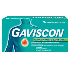 Gaviscon Forte Mentol x 16 comprimate masticabile