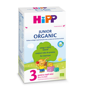 Hipp Organic Junior 3, formula de lapte praf de crestere de la 1 an x 500 grame