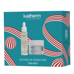 Ivatherm Set cadou Aquafil Hydra Light crema x 50ml + Aquafil Hydra ser hidratant x 30ml