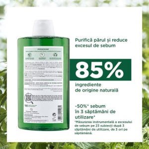 Klorane Sampon cu urzica BIO pentru par gras x 400ml - Img 2