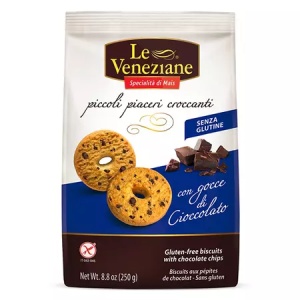 LeVeneziane Biscuiti fara gluten cu bucati de ciocolata x 250 grame