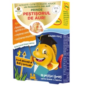 Mollers Omega 3 Fishes Pestisori cu aroma de Portocala x 36 jeleuri