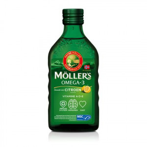 Mollers Omega 3 Ulei ficat de cod cu aroma de lamaie x 250ml