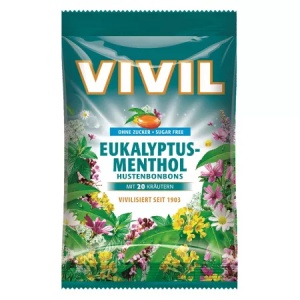 Vivil bomboane cu Eucalipt si Mentol fara zahar x 60 grame