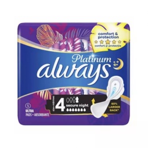 Absorbante Always Platinum Secure Night x 5 bucati (size 4)