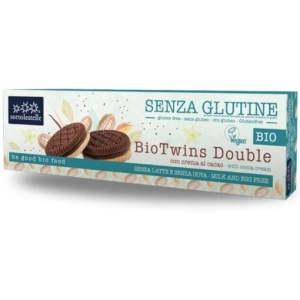 Biscuiti BIO fara gluten cu crema de cacao double x 125 grame, Sottolestelle