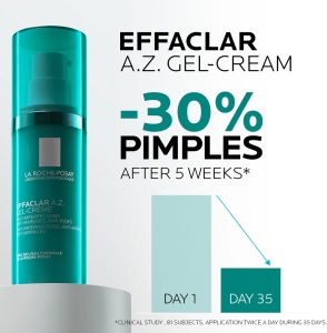 La Roche Posay Effaclar AZ gel-crema anti-imperfectiuni x 40ml - Img 3