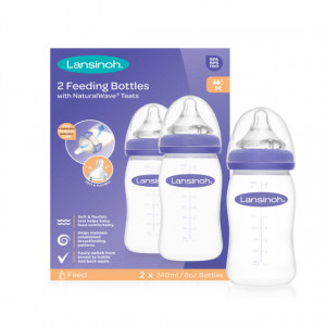 Lansinoh pachet biberon 240ml x 2 bucati