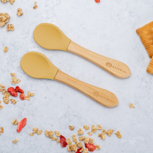 Lingurite din bambus pentru diversificare bebelus, Appekids Honey - Img 5