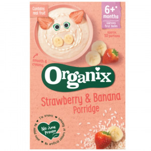Organix Cereale Orez Integral/Porumb+Banane+Capsuni 120 4+