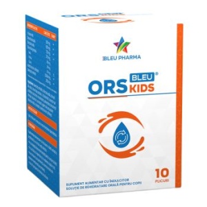 Ors Kids Bleu Solutie de rehidratare orala pentru copii x 10 plicuri
