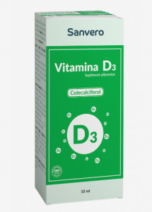 Sanvero Vitamina D3 colecalciferol solutie x 10ml