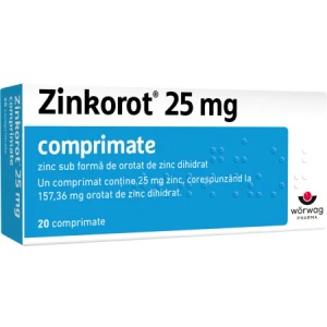 Zinkorot 25mg x 20 comprimate