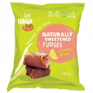 Caramele vegane BIO cu aroma de Caramel si Lime x 130 grame