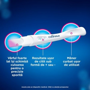 Clearblue Test de sarcina cu detectectare rapida x 1 bucata - Img 3