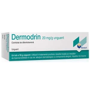 Dermodrin unguent antihistaminic 20mg/g x 50 grame