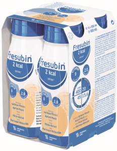 Fresubin 2KCal Drink cu fibre cu aroma de caise si piersici 200ml x 4 flacoane