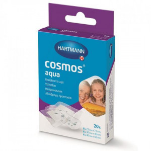 Hartmann Cosmos Aqua plasturi rezistenti la apa cu 3 dimensiuni x 20 bucati