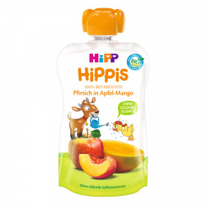 Hipp Eco Hippis Piure Fructe Piersica,Mar,Mango x 100g