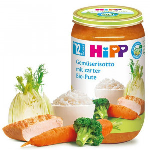 Hipp Piure Eco Bulgur cu legume si curcan fraged x 250 grame