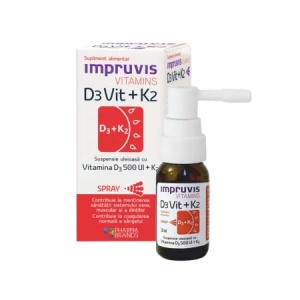 Impruvis spray suspensie uleioasa cu Vitamina D3 + K2 x 10ml