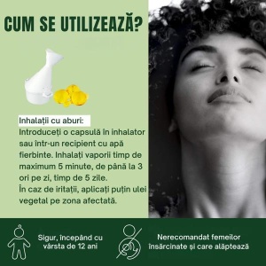 Kit Capsule BIO pentru inhalatii cu uleiuri esentiale x 15 monodoze + Inhalator reutilizabil, Pranarom - Img 2