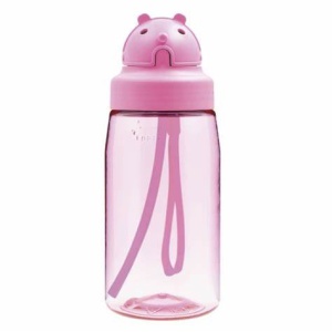 Laken cana cu pai din Tritan pentru copii, model Roz TN4P x 450ml