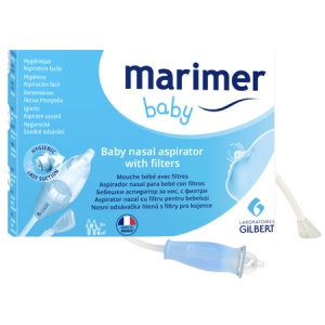 Marimer Baby Aspirator nazal manual cu filtru pentru bebelusi si copii mici