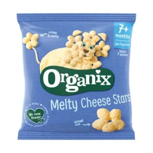 Organix Snack Stelute din porumb exapandat cu cascaval, de la 7 luni x 20 grame