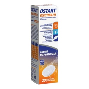 Ostart Electoliti cu aroma de portocala x 20 comprimate efervescente