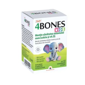 SunWave 4 Bones Kids (calciu si vitamina D3) x 30 comprimate de supt