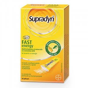 Supradyn Fast Energy Coenzima Q10 x 10 plicuri orodispersabile