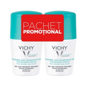 Vichy pachet Deodorant roll-on eficacitate 48h cu parfum x 2 bucati