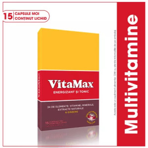 Vitamax energizant si tonic x 15 capsule moi - Img 2